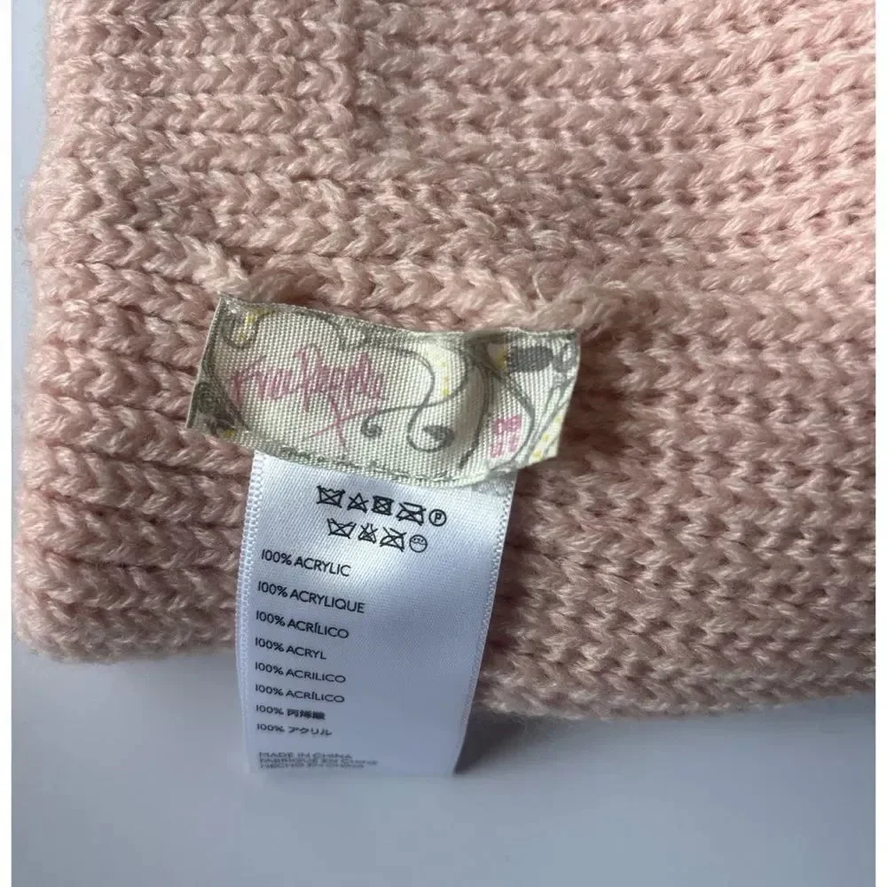 Rare ~ Free People Double Layer Blush Knit Beanie